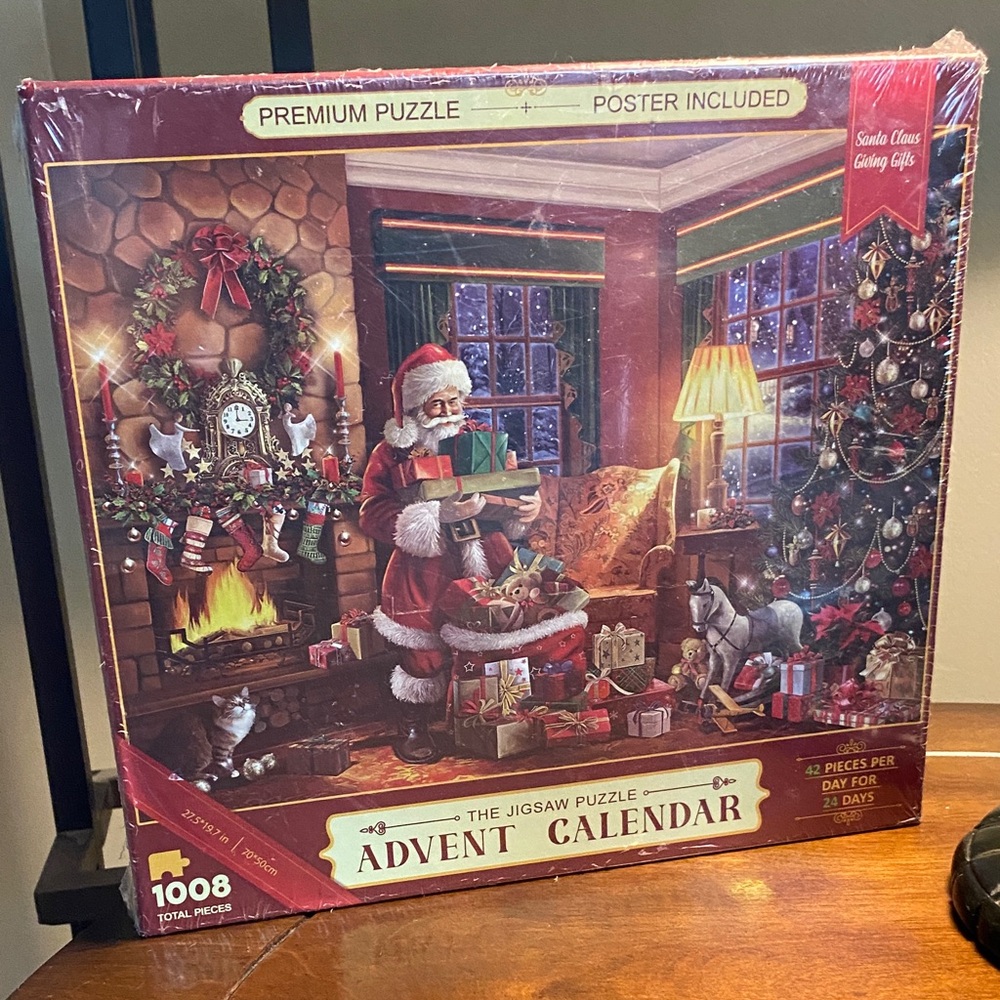 5/$30 Santa Claus Advent Calendar Jigsaw Puzzle 1008 Pcs. Sealed NWT